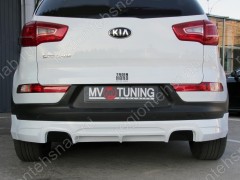 Накладка (юбка) заднего бампера "JSW Style" для KIA Sportage (3rd) (2010-2016)