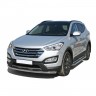Защита переднего бампера «Труба» (d63,5) для Hyundai Santa Fe (2012-2016)(Окрашенное) купить недорого с доставкой в Красногорск