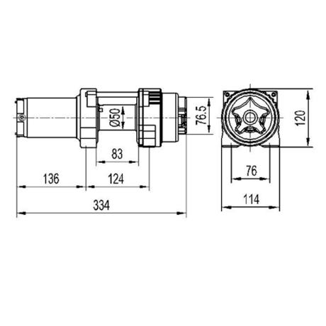 Лебедка для квадроцикла "Master Winch" Х3500, электрическая 12V купить недорого с доставкой в Красногорск