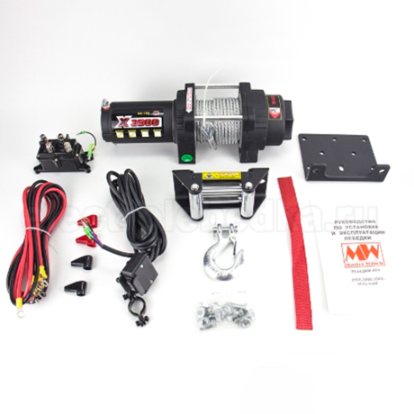 Лебедка для квадроцикла "Master Winch" Х3500, электрическая 12V купить недорого с доставкой в Красногорск