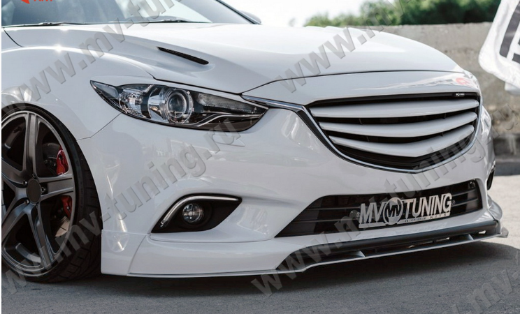 Сплиттер переднего бампера под клыки № 1 "SkyActivSport" для Mazda 6 (2013-н.в.) купить недорого с доставкой в Красногорск
