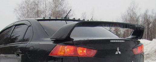 Накладка (юбка) заднего бампера "EVO" var №1 для Mitsubishi Lancer X (2007-2016) купить недорого с доставкой в Красногорск