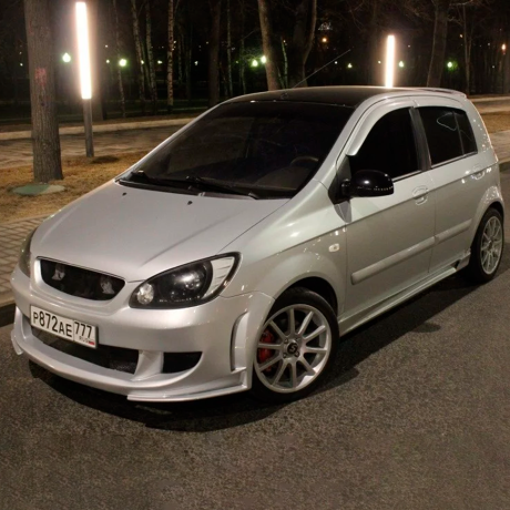 Бампер передний "Exclusive style" для Hyundai Getz рестайлинг (2004-2007 г.в.) купить недорого с доставкой в Красногорск