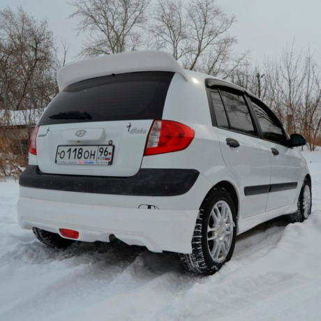 Накладка на задний бампер "Mugen style" для Hyundai Getz рестайлинг (2004-2007 г.в.) купить недорого с доставкой в Красногорск