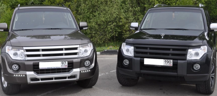 Решетка радиатора "Broomer Design" var №2 для Mitsubishi Pajero 4 (2006-2015) купить недорого с доставкой в Красногорск