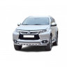 Защита переднего бампера «Труба двойная» (d63,5) для Mitsubishi Pajero Sport (2017-н.в.)(Окрашенное) купить недорого с доставкой в Красногорск
