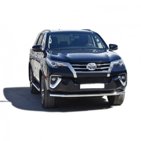 Защита переднего бампера «Труба» (d63,5) для Toyota Fortuner (2017-н.в.)(Окрашенное) купить недорого с доставкой в Красногорск