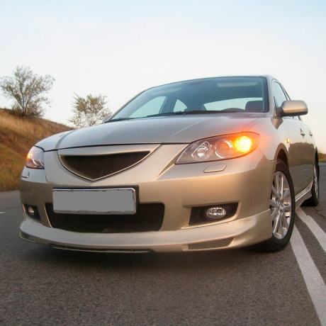 Накладка (юбка) переднего бампера для Mazda 3 седан (2003-2009) купить недорого с доставкой в Красногорск