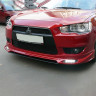 Накладка (юбка) переднего бампера "Zodiak" (с планкой) для Mitsubishi Lancer X (2007-2010) купить недорого с доставкой в Красногорск