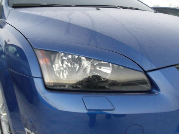 Накладки на фары (реснички) широкие var №2 для Ford Focus 2 (2004-2008) купить недорого с доставкой в Красногорск