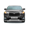 Защита переднего бампера двойная d63/51мм (НПС) Toyota Highlander (2014-н.в.) купить недорого с доставкой в Красногорск