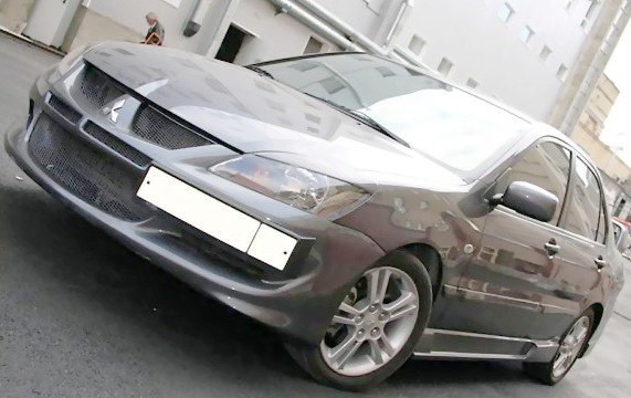 Крепление гос. номера в стиле EVO для Mitsubishi Lancer IX (2003-2009) купить недорого с доставкой в Красногорск