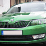 Спойлер переднего бампера (текстурный пластик) для Skoda Rapid (2012-н.в.) купить недорого с доставкой в Красногорск