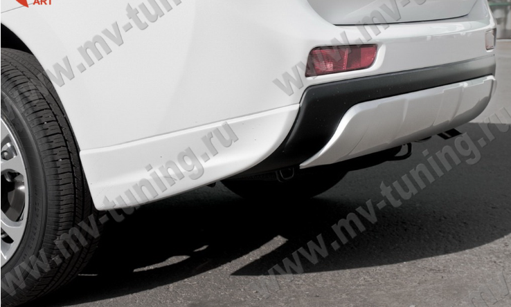 Диффузор заднего бампера "Broomer Design" для Mitsubishi Outlander (3rd generation)(2012-2014) купить недорого с доставкой в Красногорск