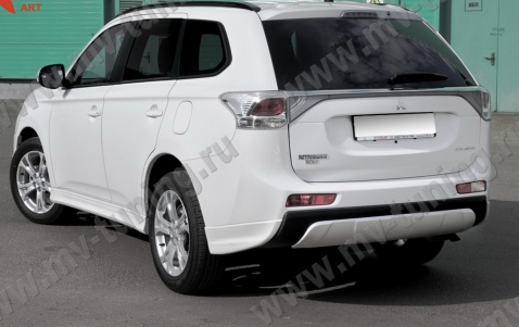 Диффузор заднего бампера "Broomer Design" для Mitsubishi Outlander (3rd generation)(2012-2014) купить недорого с доставкой в Красногорск