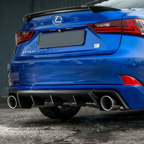 Диффузор заднего бампера №1 (с килями) для Lexus IS III (с 2013-2022) купить недорого с доставкой в Красногорск