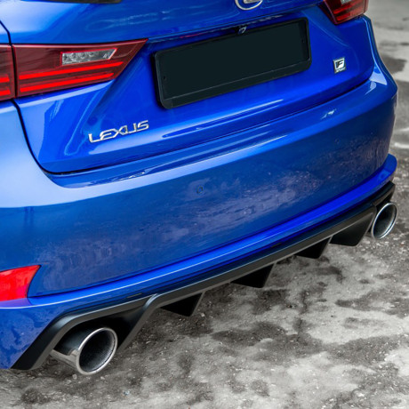 Диффузор заднего бампера №1 (с килями) для Lexus IS III (с 2013-2022) купить недорого с доставкой в Красногорск