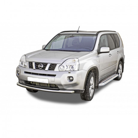 Защита переднего бампера «Труба» (d63,5) для Nissan X-Trail (2007-2011)(Окрашенное) купить недорого с доставкой в Красногорск