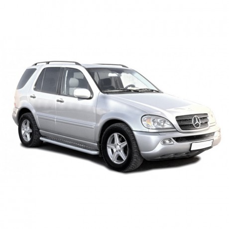 Защита порогов с алюминиевым листом (d63,5) для Mercedes-Benz ML 320/350 (2001-2005)(Окрашенное) купить недорого с доставкой в Красногорск