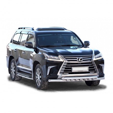 Защита переднего бампера «Труба двойная» (d76) для Lexus LX 450d (2016-н.в)(Окрашенное) купить недорого с доставкой в Красногорск