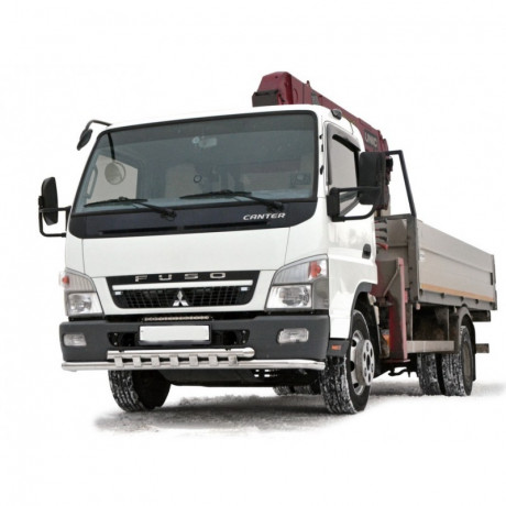 Защита переднего бампера «Труба двойная» для Mitsubishi Fuso Canter (2018)(Окрашенное) купить недорого с доставкой в Красногорск