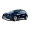 Защита переднего бампера двойная с пластинами d63/63мм (НПС) KIA Sportage (2016-н.в.) купить недорого с доставкой в Красногорск