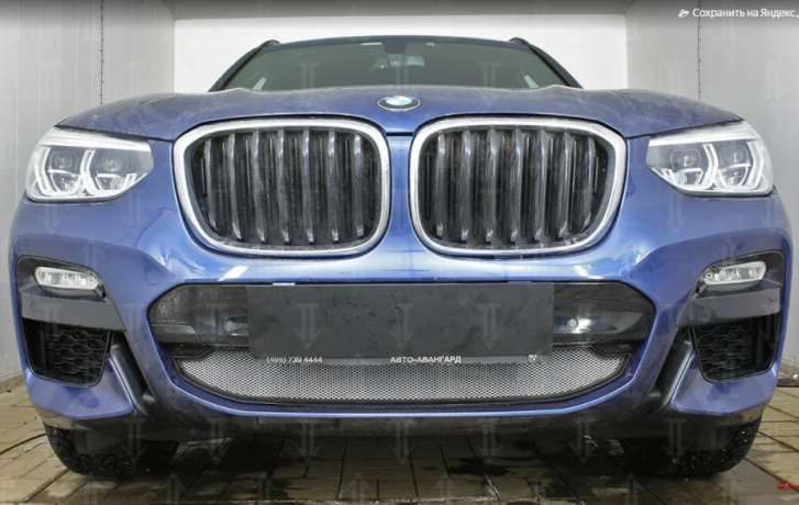 Защита радиатора "Standart" BMW X3 (2017-2021) хром купить недорого с доставкой в Красногорск