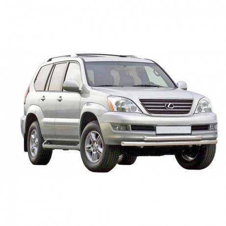 Защита переднего бампера «Труба двойная» (d63,5) для Lexus GX 470 (2002-2009)(Окрашенное) купить недорого с доставкой в Красногорск