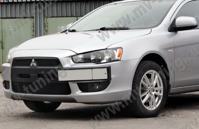 Воздуховоды радиатора в передний бампер (Цельные) var №2 для Mitsubishi Lancer X (2007-2010) купить недорого с доставкой в Красногорск