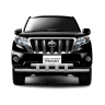 Защита переднего бампера двойная с пластинами d63/63мм (НПС) Toyota Land Cruiser Prado 150 (2013-2016 г.в.) купить недорого с доставкой в Красногорск