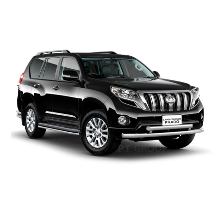 Защита переднего бампера двойная d63/63мм (НПС) Toyota Land Cruiser Prado 150 (2013-2016 г.в.) купить недорого с доставкой в Красногорск