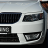 Вставки переднего бампера в стиле "RS" для Skoda Octavia III A7 (2013-2016) купить недорого с доставкой в Красногорск