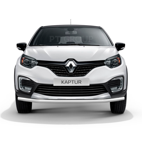 Защита переднего бампера одинарная d63мм (НПС) RENAULT Kaptur (2016-н.в.) купить недорого с доставкой в Красногорск