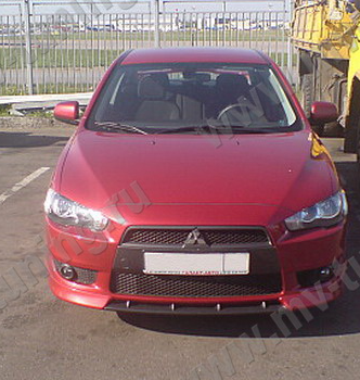 Зубатка - вставка между передними клыками для Mitsubishi Lancer X (2007-2016) купить недорого с доставкой в Красногорск