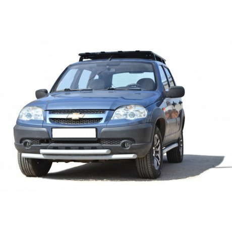 Защита переднего бампера «Труба двойная» (без коробочек), B@3 2123 "Chevrolet Niv@" RS купить недорого с доставкой в Красногорск