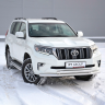 Защита переднего бампера двойная d63/63мм (НПС) TOYOTA LAND CRUISER PRADO 150 (2017-н.в.) купить недорого с доставкой в Красногорск