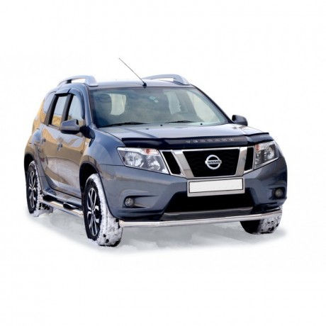 Защита переднего бампера «Труба» (d63,5) для Nissan Terrano (2014-н.в.)(Окрашенное) купить недорого с доставкой в Красногорск