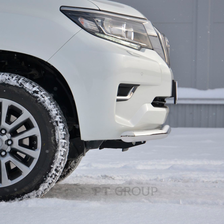 Защита переднего бампера одинарная d63мм (НПС) TOYOTA LAND CRUISER PRADO 150 (2017-н.в.) купить недорого с доставкой в Красногорск