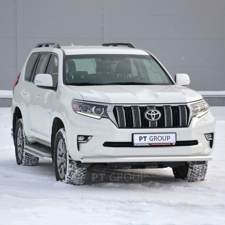 Защита переднего бампера одинарная d63мм (НПС) TOYOTA LAND CRUISER PRADO 150 (2017-н.в.) купить недорого с доставкой в Красногорск