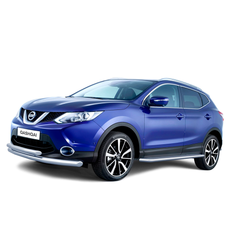 Защита переднего бампера двойная d63/51мм (НПС) Nissan Qashqai (2016-н.в.) купить недорого с доставкой в Красногорск