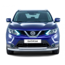 Защита переднего бампера двойная d63/51мм (НПС) Nissan Qashqai (2016-н.в.) купить недорого с доставкой в Красногорск