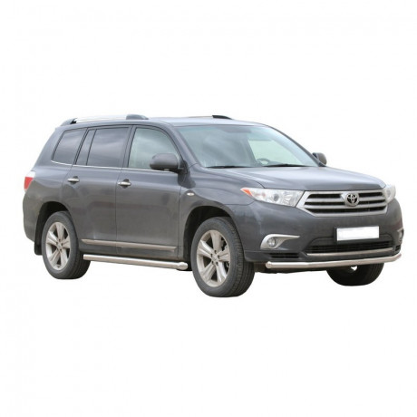 Защита переднего бампера «Труба» (d63,5) для Toyota Highlander (2010-2014)(Окрашенное) купить недорого с доставкой в Красногорск