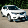 Защита переднего бампера одинарная d63мм (НПС) Nissan X-Trail (2015-н.в.) купить недорого с доставкой в Красногорск