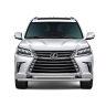 Защита переднего бампера двойная d63/63мм (НПС) LEXUS 450D (2015-н.в.) купить недорого с доставкой в Красногорск