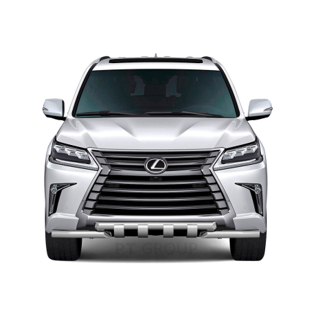 Защита переднего бампера двойная с зубьями d63/63мм (НПС) LEXUS 450D (2015-н.в.) купить недорого с доставкой в Красногорск