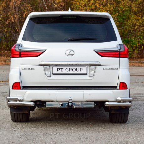 ТСУ /съемный квадрат/ с НЕРЖ накладкой TOYOTA LAND CRUISER 200 2007-/ LEXUS LX 2016-2021 купить недорого с доставкой в Красногорск
