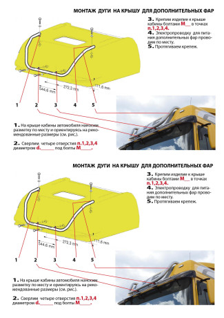 Дуга на крышу для дополнительных фар DAF FT XF105.410-460 (2008-2013)(Нерж. Сталь) купить недорого с доставкой в Красногорск