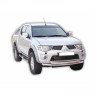 Защита переднего бампера «Труба двойная» (d63,5) для Mitsubishi L200 (2006-2014)(Окрашенное) купить недорого с доставкой в Красногорск