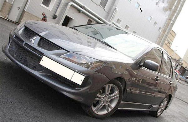 Накладки на фары (реснички) узкие var №1 для Mitsubishi Lancer IX (2003-2009) купить недорого с доставкой в Красногорск