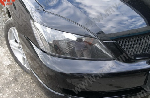 Накладки на фары (реснички) узкие var №1 для Mitsubishi Lancer IX (2003-2009) купить недорого с доставкой в Красногорск